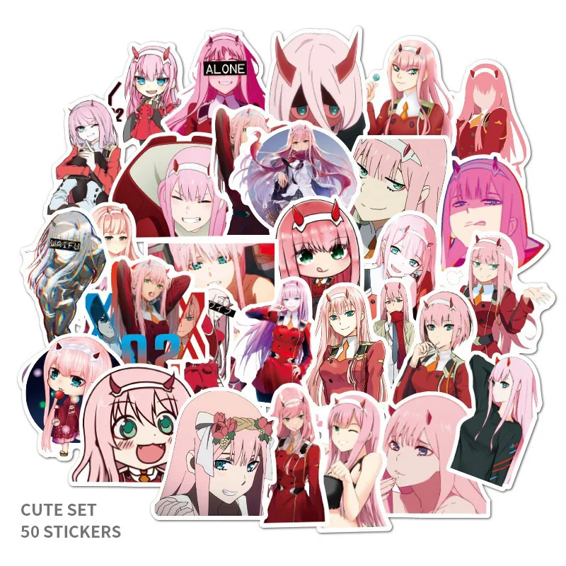 50 шт. милые аниме наклейки FranXX ins украшения для детей скейтборд окна автомобиля