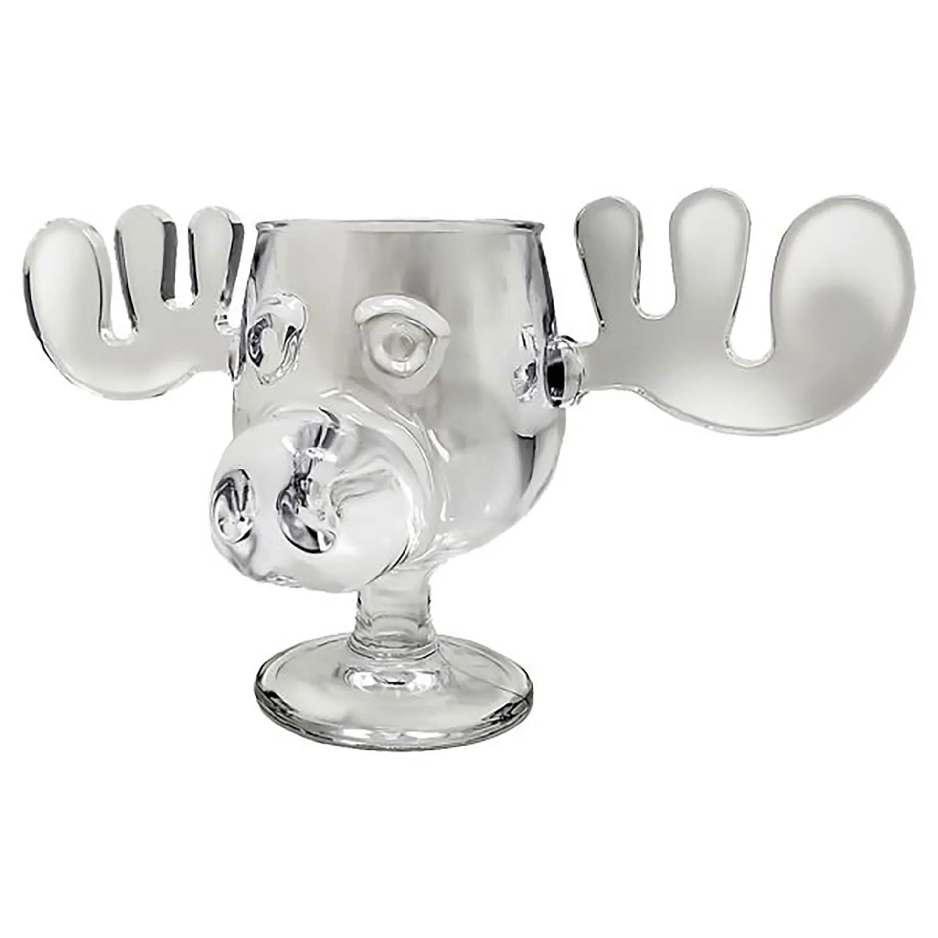 Christmas Vacation Clear Glass Moose Mug