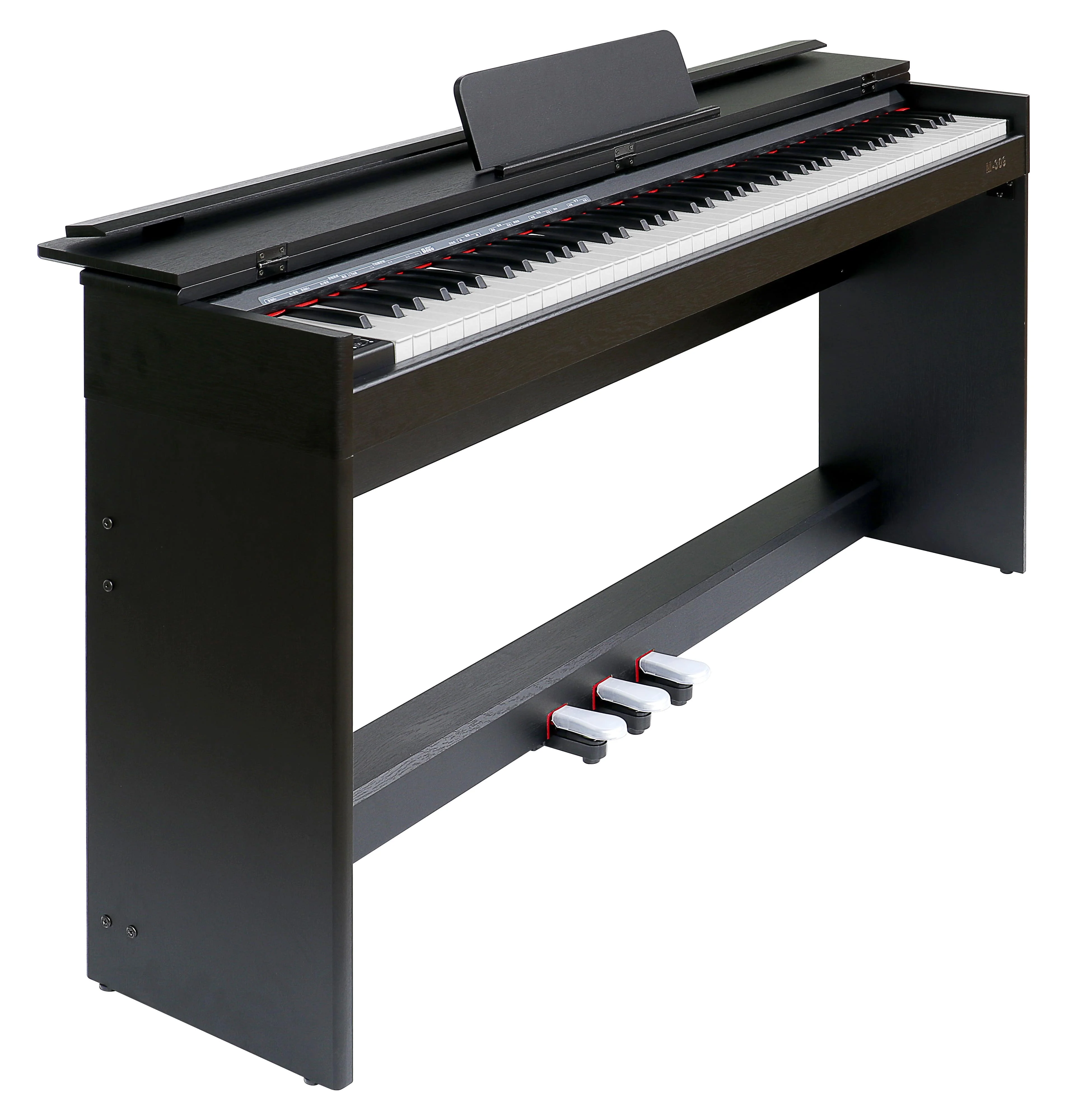 88-Key  Hammer Standard  Digital Piano black with pedal  piano