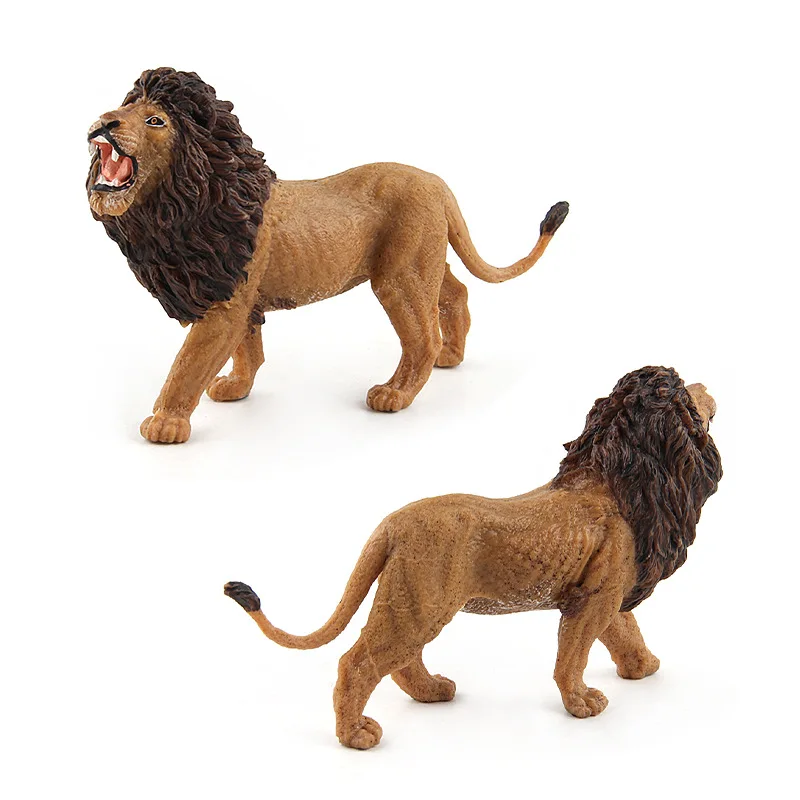 Cross-border sales wildlife park model Chigong lioness lion cub a simulation of science and education decoration toys