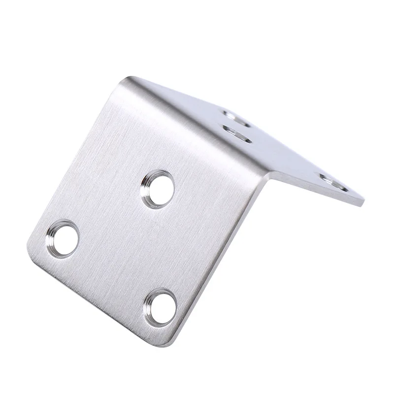 2024 kitchen accessories Stainless steel corner code Wooden box angle bracket 90 degrees L-type code furniture hanging code