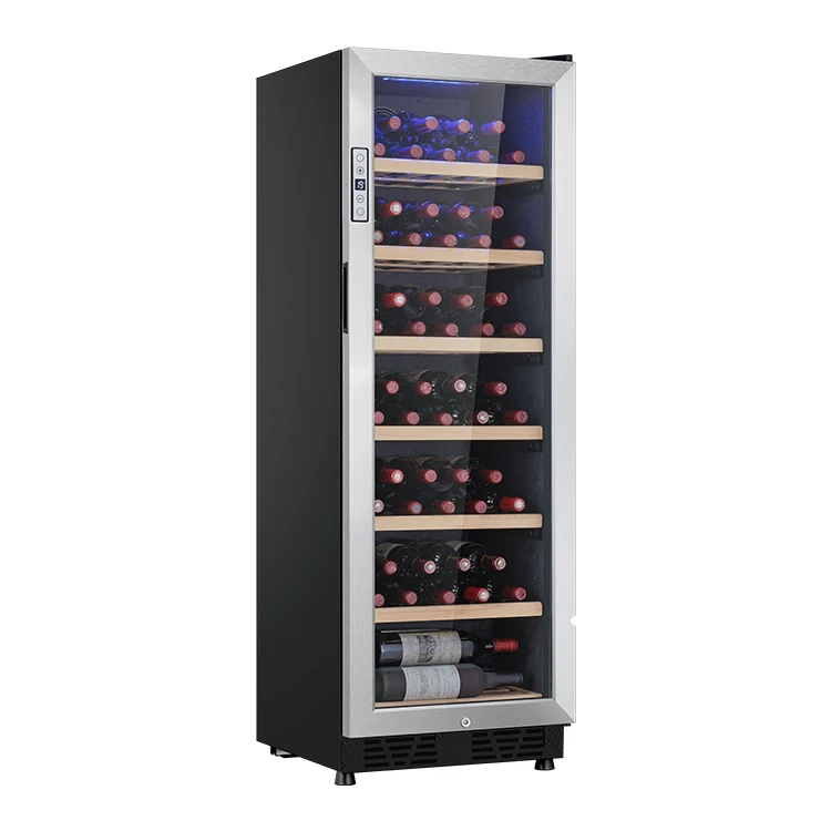 190w freestanding slender tall thin 65 bottles dual zone red wine fridge cooler refrigerator