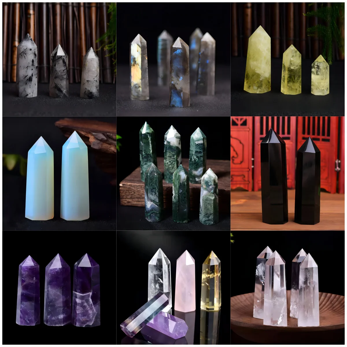 China Gemstone Shui Wholesale Hot Sale Natural Crystal Dragon Blood Stone point wand healing Crystal Tower for Home Decoration