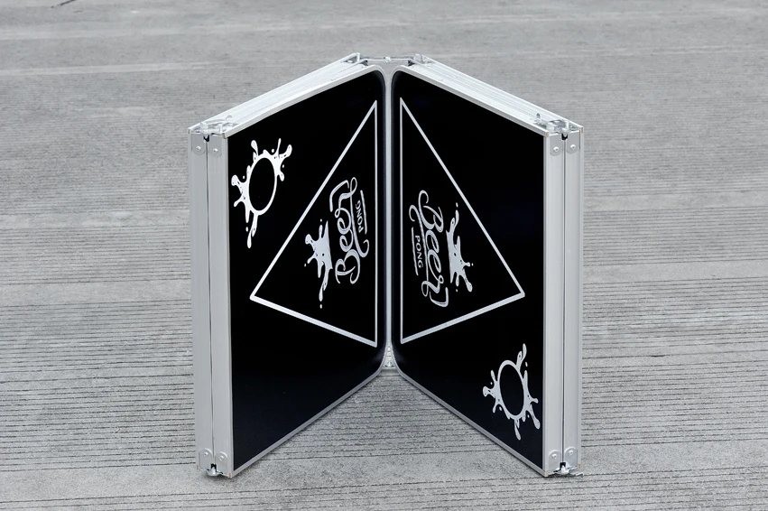 Распродажа с завода, складной стол для вечеринки на открытом воздухе, алюминиевый стол для пива и понга на заказ