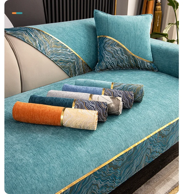 High Quality Chenille Sectional Sofa Pad Velvet Sofa Protector Sofa Cover