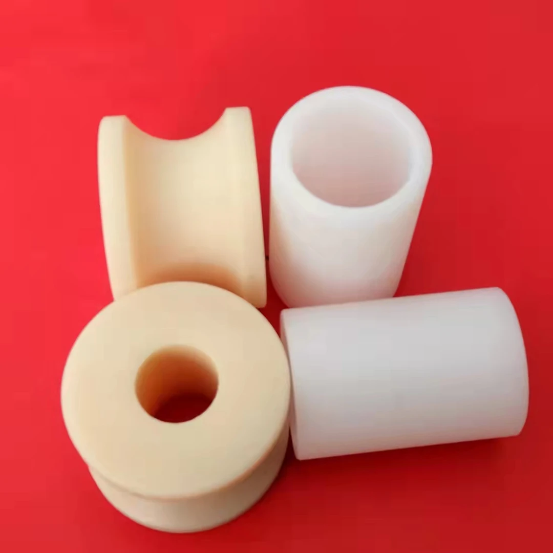 custom Plastic Nylon bearing sleeves shoulder bushing flange bearing bushing
