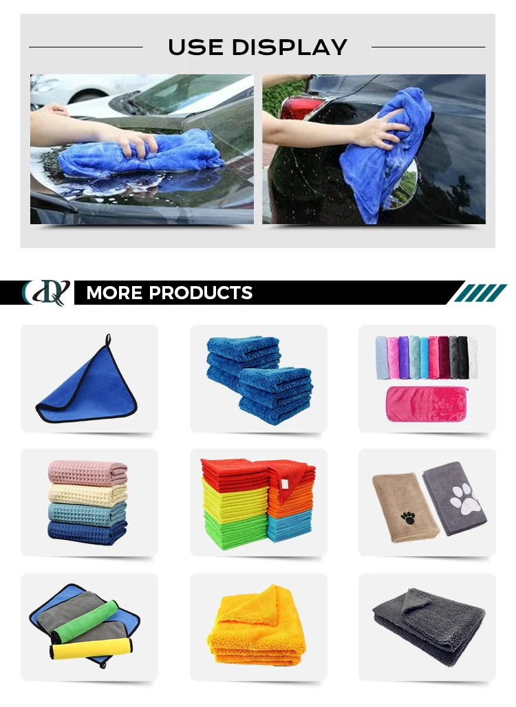 Wholesale Super Absorbent Window Wash Towel Coral Fleece Fiber Towel Car Wash Big Microfiber Towel