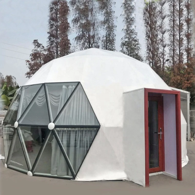 Luxury Glamping Safari Camping Geodesic 6M Dome Hotel Desert Tent Camp Yurt Pavilion House Tent Camping Outdoor with Bathroom