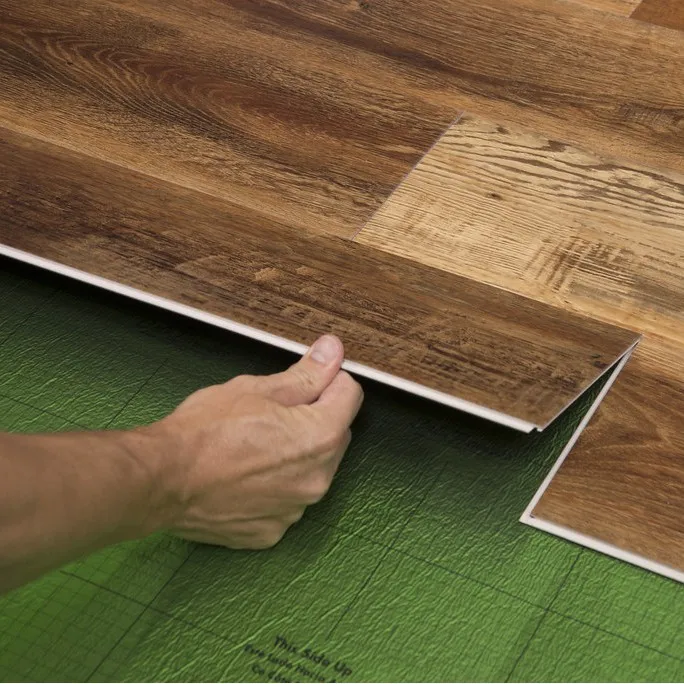 Nogal Color Mesquite wood grain vinyl flooring 5mm click lock SPC flooring tile