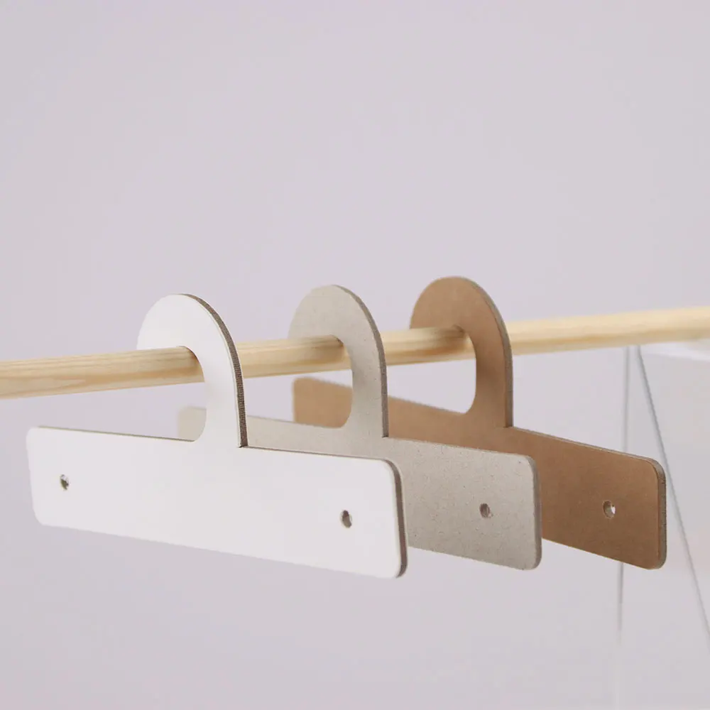Custom logo retail degradable natural cardboard paper scarf hanger factory recycled cardboard display bandana hanger