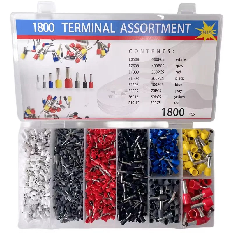 High quality HSC8 6-4A Copper Cable Tube Cord Crimp Tools set(1800Terminal+Crimping Pliers)