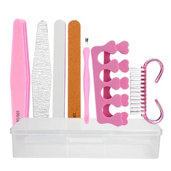 Nail shop peeling scissors professional tools manicure nail file finger cotton steel push fork special set