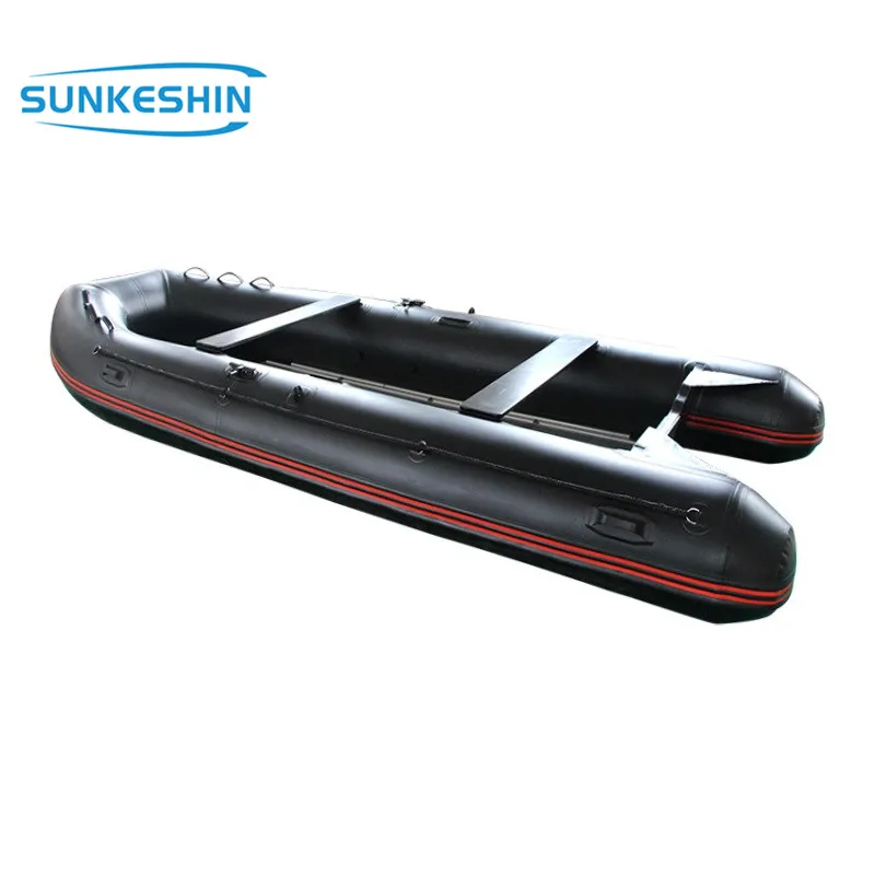 4.7m black heavy duty inflatable rescue boats 11 person