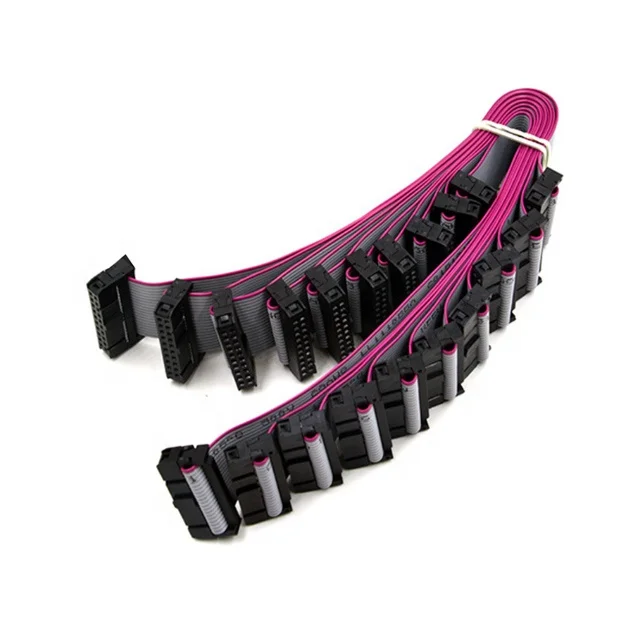 Плоский кабель 2,54 мм 2P ~ 80P 28AWG напрямую с завода, плоский кабель в сборе