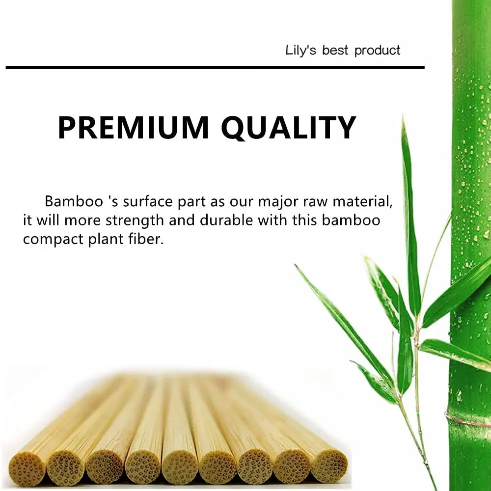 Wholesale 50PCS Dowel Rods Wood Sticks Wooden Dowel Rods Unfinished Bamboo Sticks for Crafts and DIYers