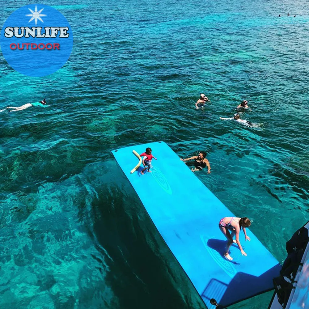 Cheap Marine Floating Yoga Mat Bed Pad Water Blanket Swimming Pool XPE Foam Mats 3 Layers Play Amusement Water Sports Equipment