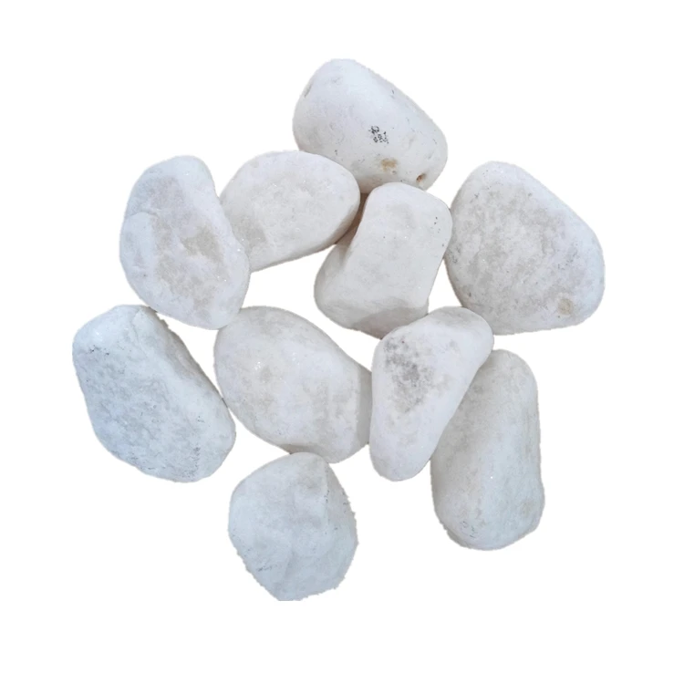 high quality  DL-001 snow white for landscaping and  Decorative Garden pebbles stone tumbled
