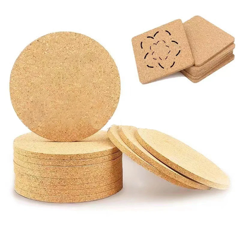 Custom Coffee Drink Cup Glass Mug Rug Sublimation Blanks Cork Coaster