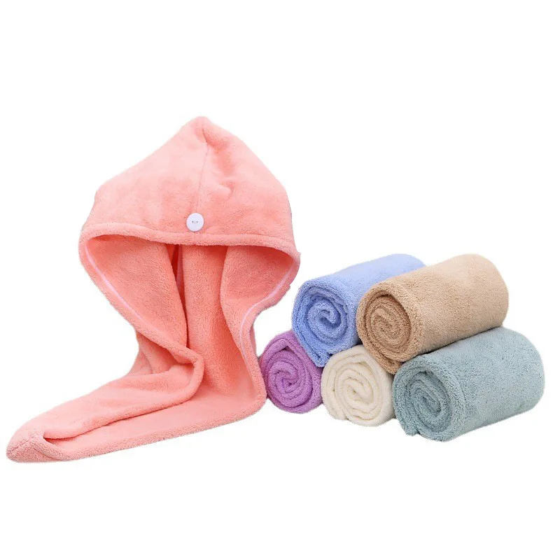 Hot Sale Soft Super Absorbent Quick Drying Hair Turban Microfiber Hair Towel Warp Shower Cap for Women Waterproof Scarf