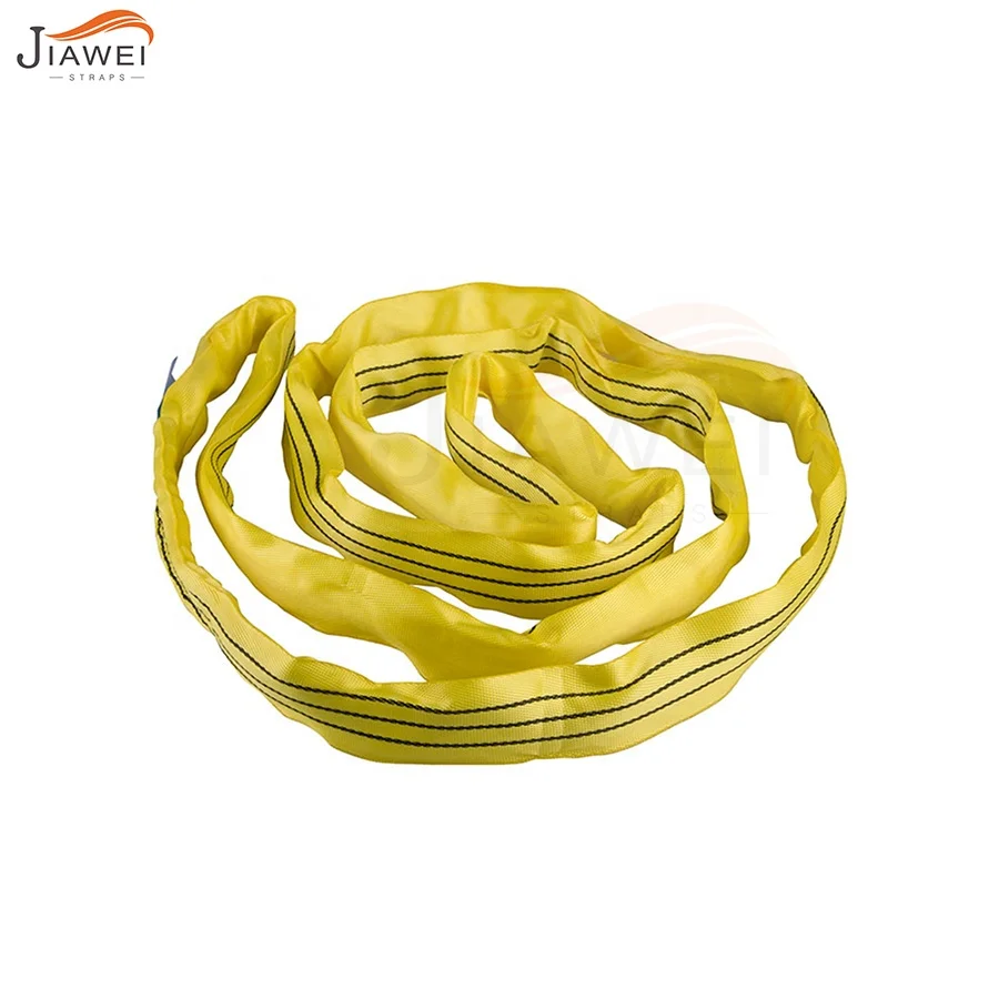 
heavy duty lifting sling 3t 3m 3000kg polyester round sling lifting belt 7:1 6:1 
