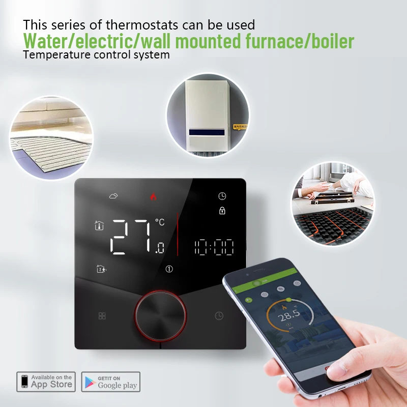 WiFi Smart Thermostat Temperature Controller for Water/Electric floor Heating Water/home Gas Boiler Works with Google Home