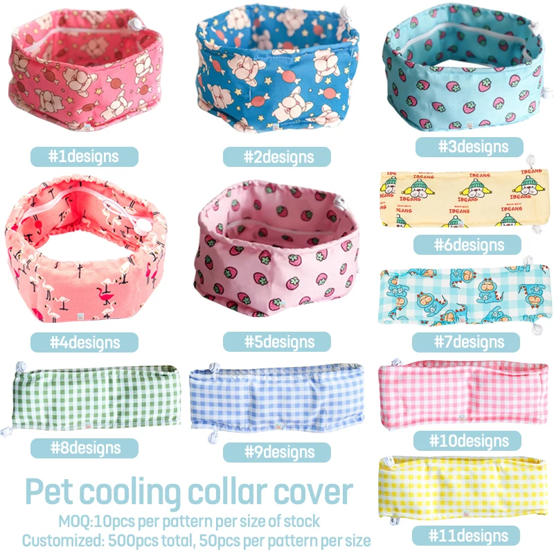 COLLABOR 11Colors Dog Collars In Bulk Custom Ice Dog Cool Collars Neck Scarf Pet Dog Cooling Collar Cover