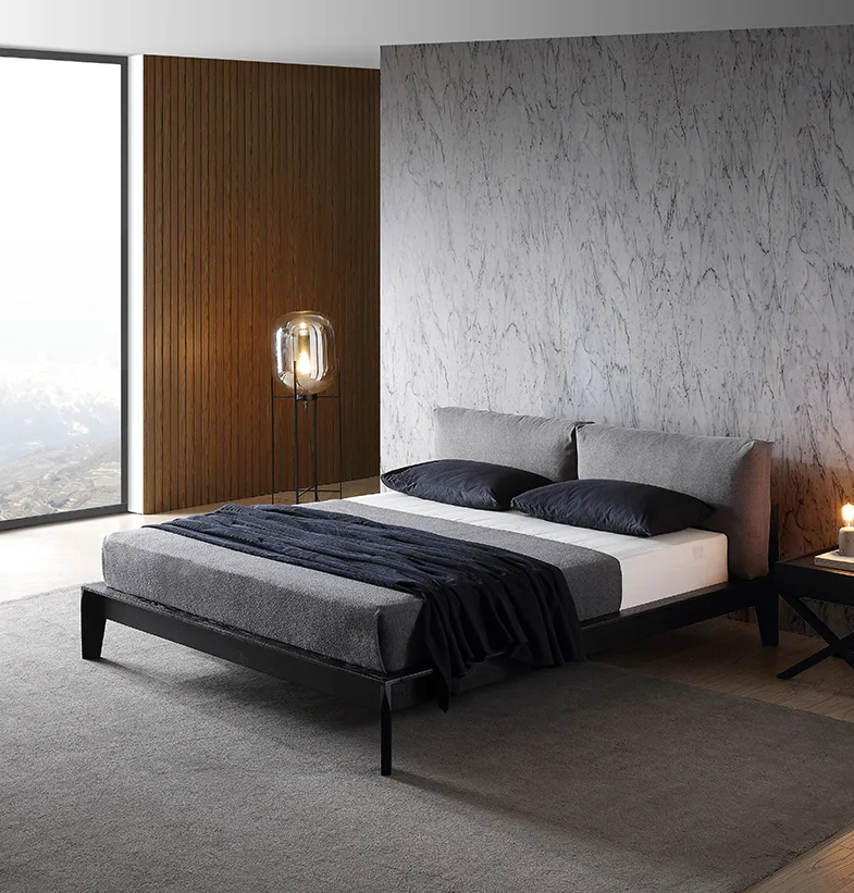 Tufted Bed Velvet Fabric Wooden Upholstered Beds Modern Furniture Bedroom Sets Wholesale Luxury King Queen Size Customized Wood