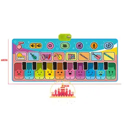 Fashion Colorful Electronic Musical Blanket Piano Keyboard Play Mat For Kids SL07D010