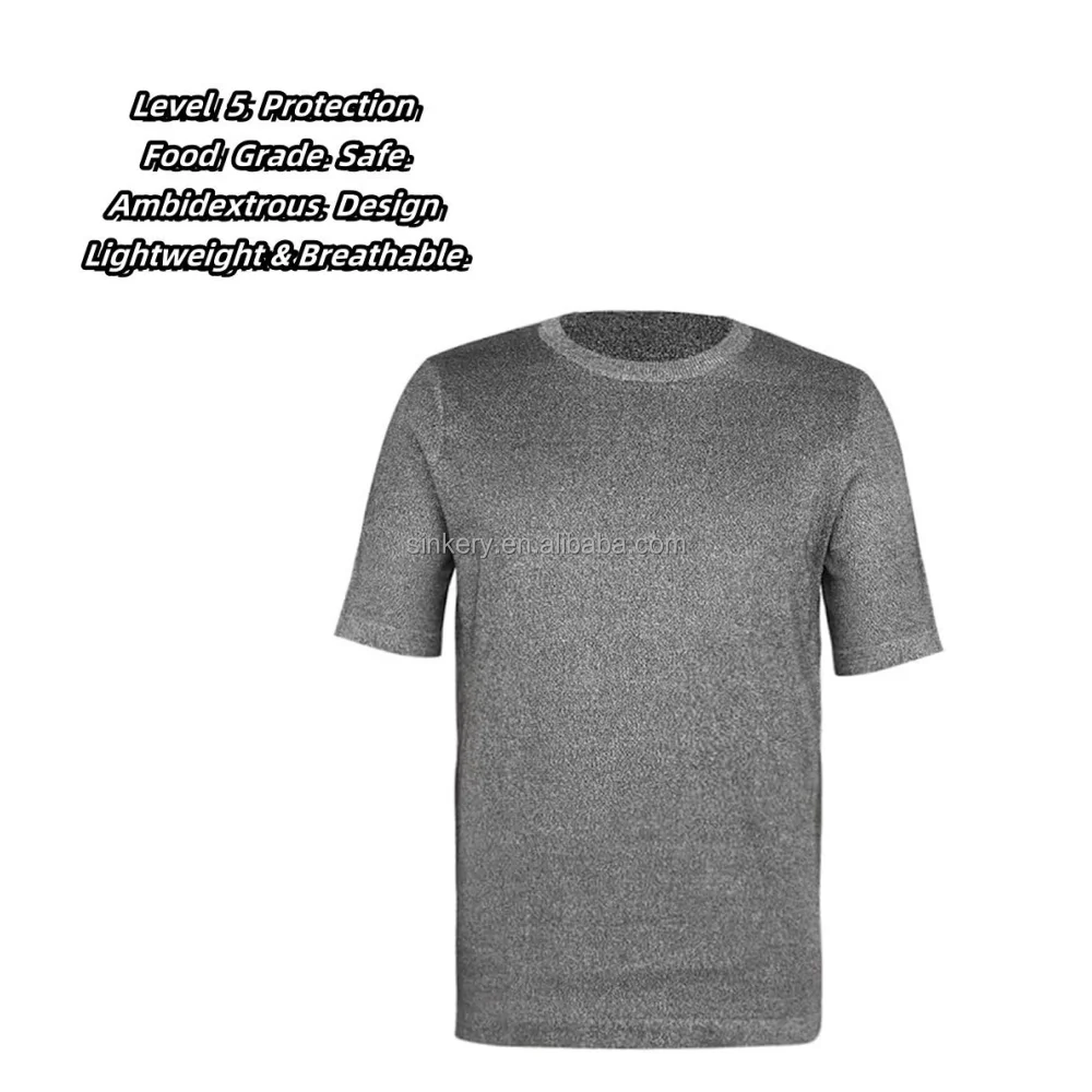 Light Weight Stab Knife Proof Clothing self-defense Short Sleeve Cut Resistant Shirts For Work Safe