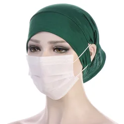 CMX757   Stretch Soft modal  regular front muslim Undercap Round Under Scarf Inner scarf tubes with Ear Hole