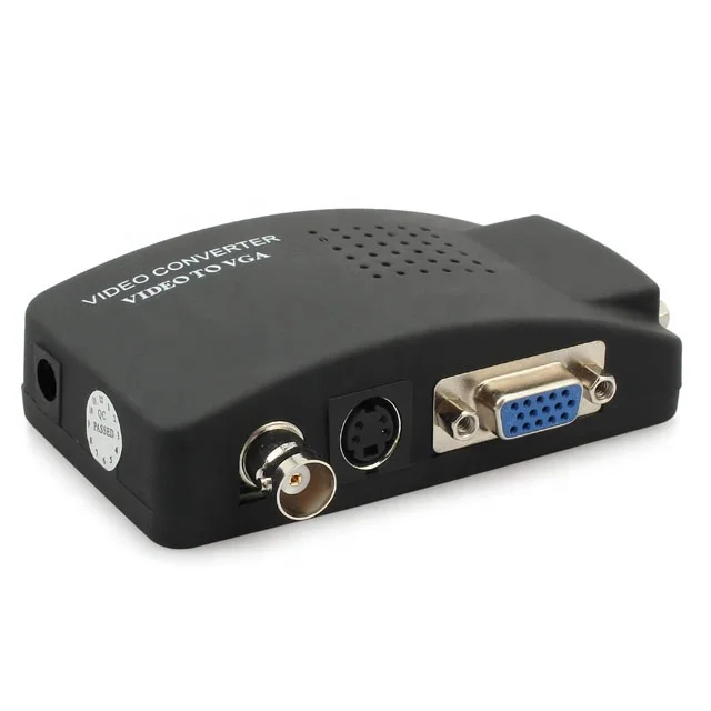 BNC S-Video VGA to VGA Converter Adapter for DVR DVD Player Support PAL NTS
