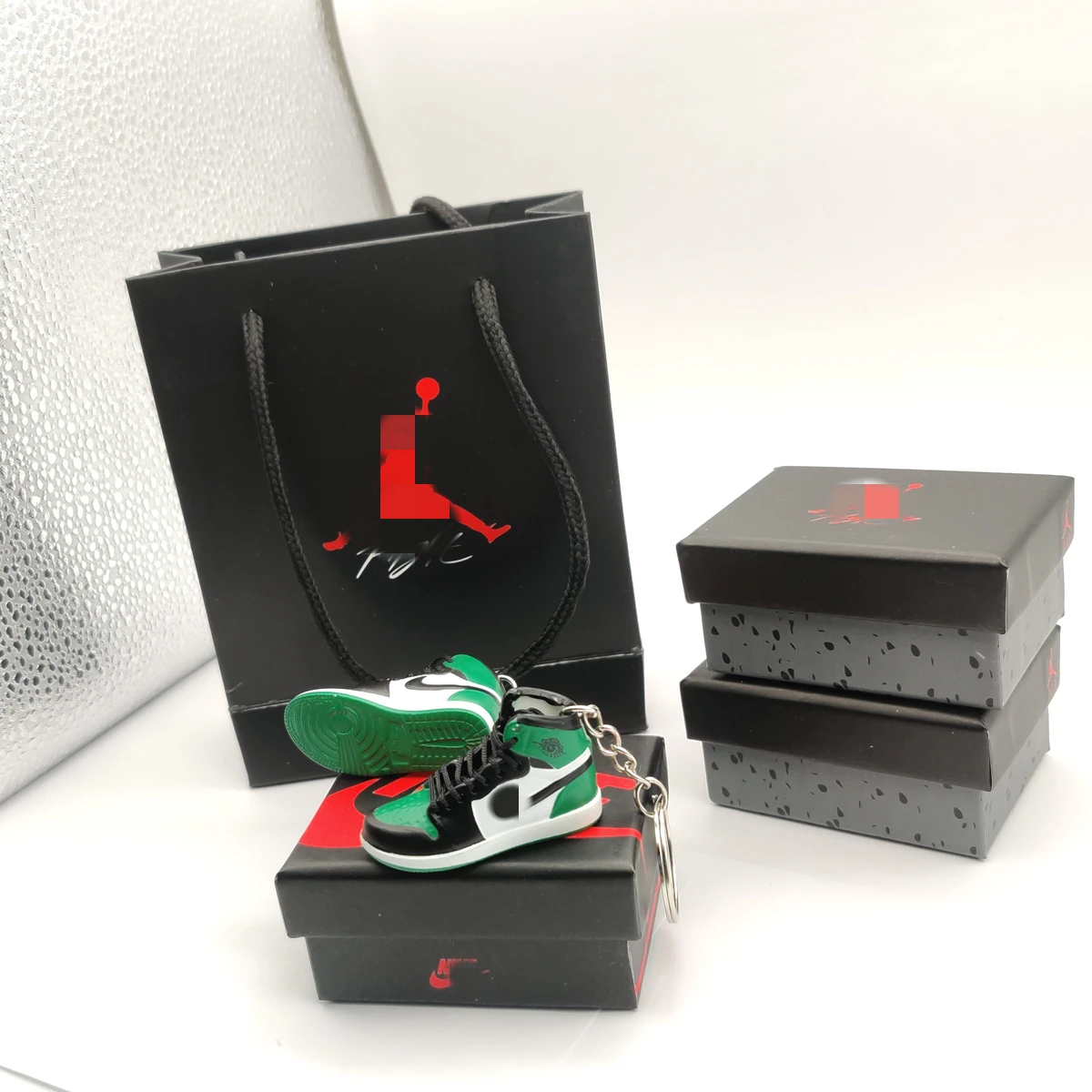  Модный брелок пара обуви для Jordan 1 с коробкой пластиковые кроссовки 3D Мини Обуви Брелок