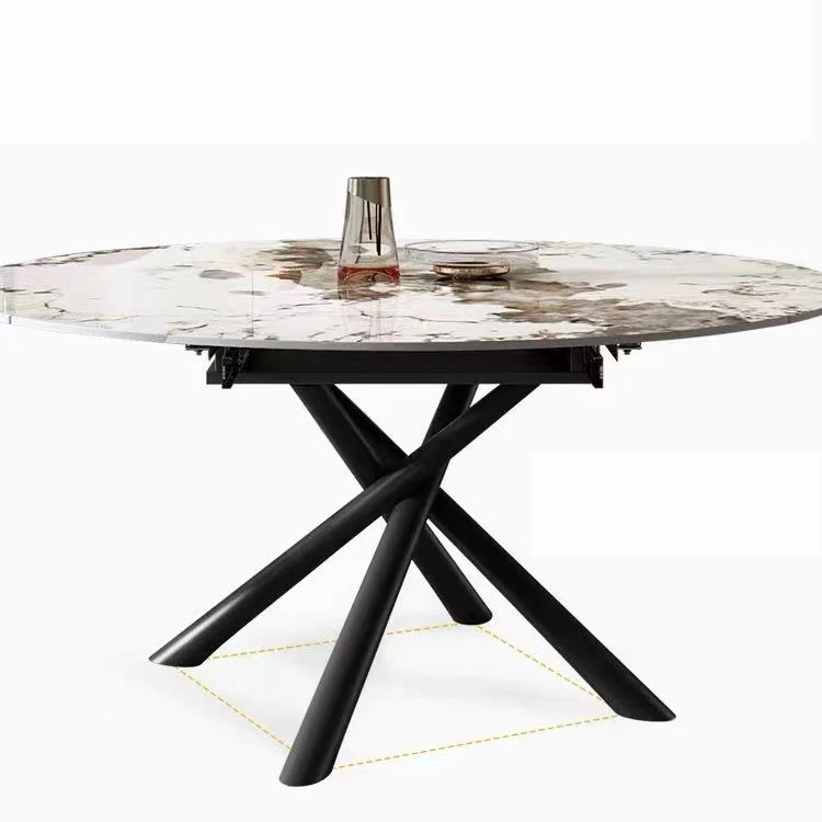 OK furniture, новый дизайн, компактный квадратный обеденный стол в скандинавском стиле из спеченного камня черного цвета