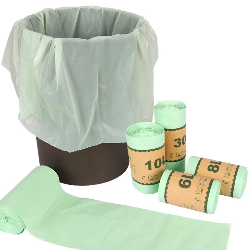 Hot Selling Customized Factory Biodegradable Recyclable PBAT+PLA+Cornstarch Trash Carry Plastic Garbage Bags On Roll
