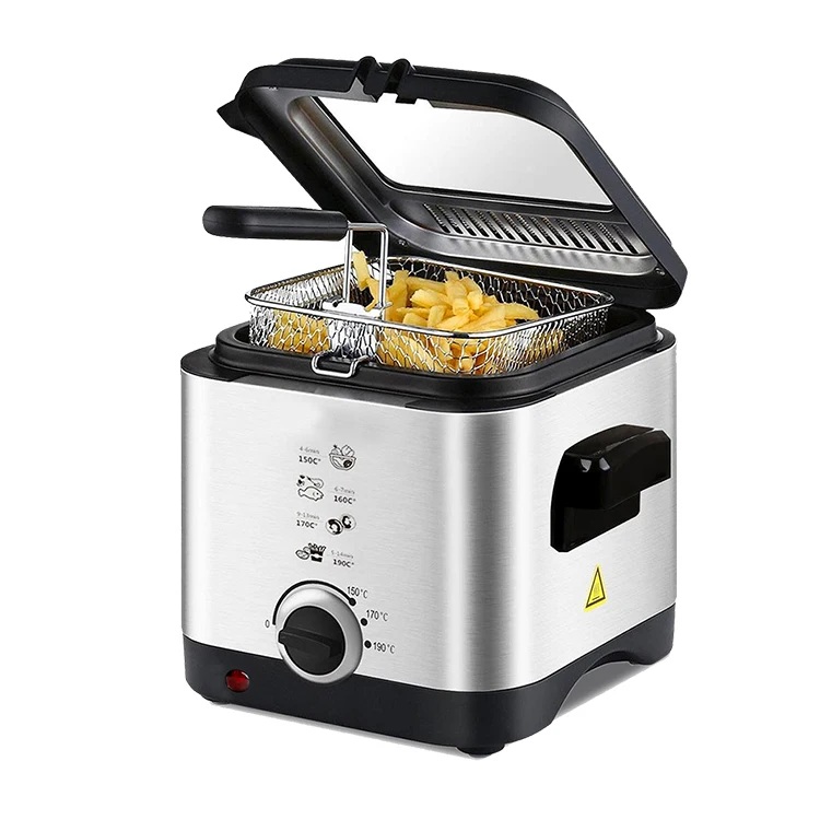 Steep Discount Home Use Stainless Oil Free Deep Fryer Mini 1.5L One T-shirtectric Fryer Plus Size Electric Digital Square PTFE