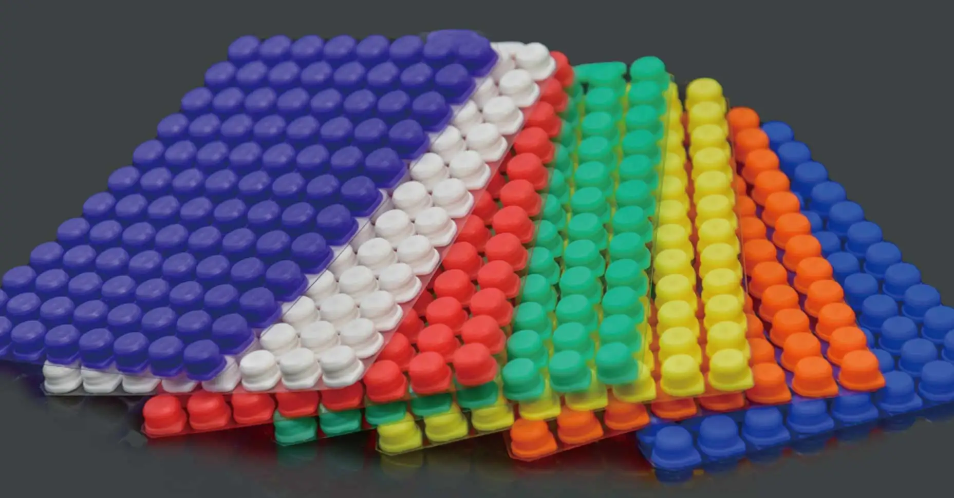 Lab Plastic Colorful Silicon Mat Suitable for 96-Well PCR Deep Well Plate Sealing Films