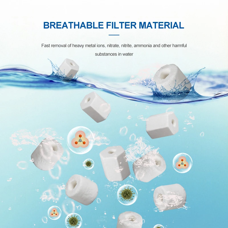 Aquarium Bio Filter Materials Hexagonal Quartz Filtering #10 Ceramic Rings,25KG/BAG