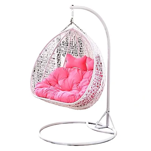 Rattan Wicker Modern Double Egg Afaf Swing Hanging Swing Chair, Egg Swing