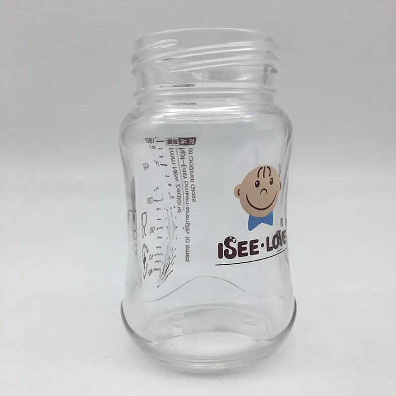 Promotional 8oz wholesale glass baby milk feeding bottles for baby
