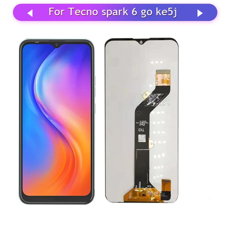 Новый ЖК-дисплей для Tecno spark 6 go KE5J с сенсорным экраном в сборе стеклянная панель замена