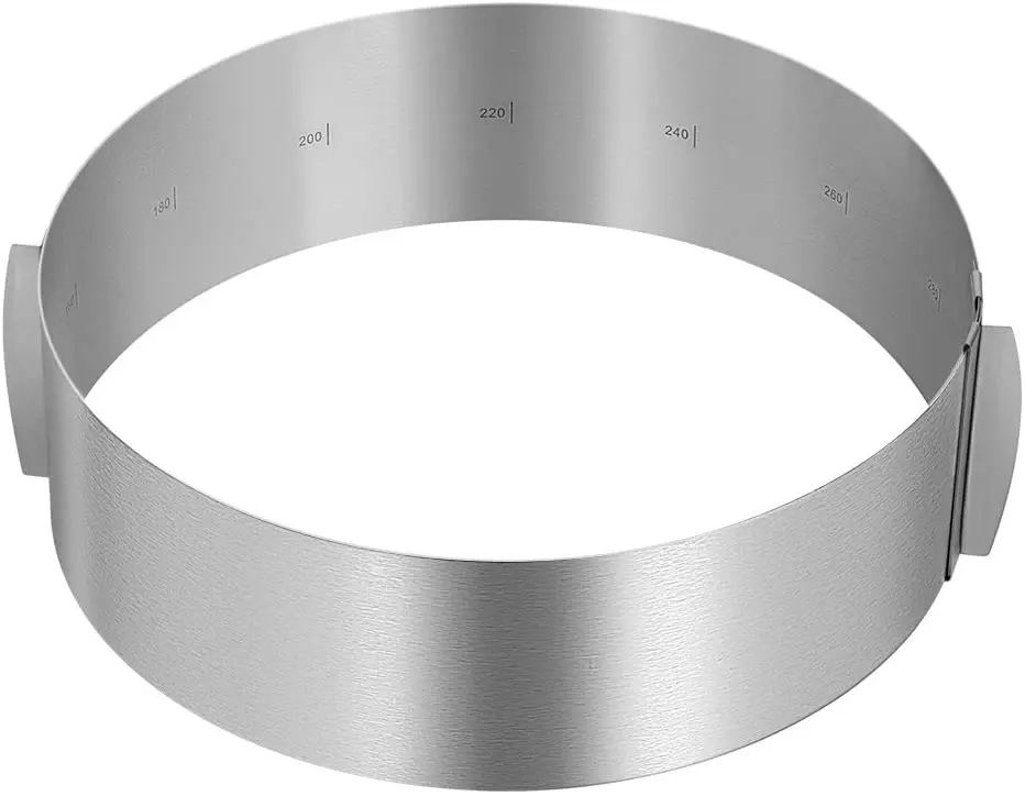 
High-quality Adjustable stainless steel bakeware cake layered slicer mousse cake circle 
