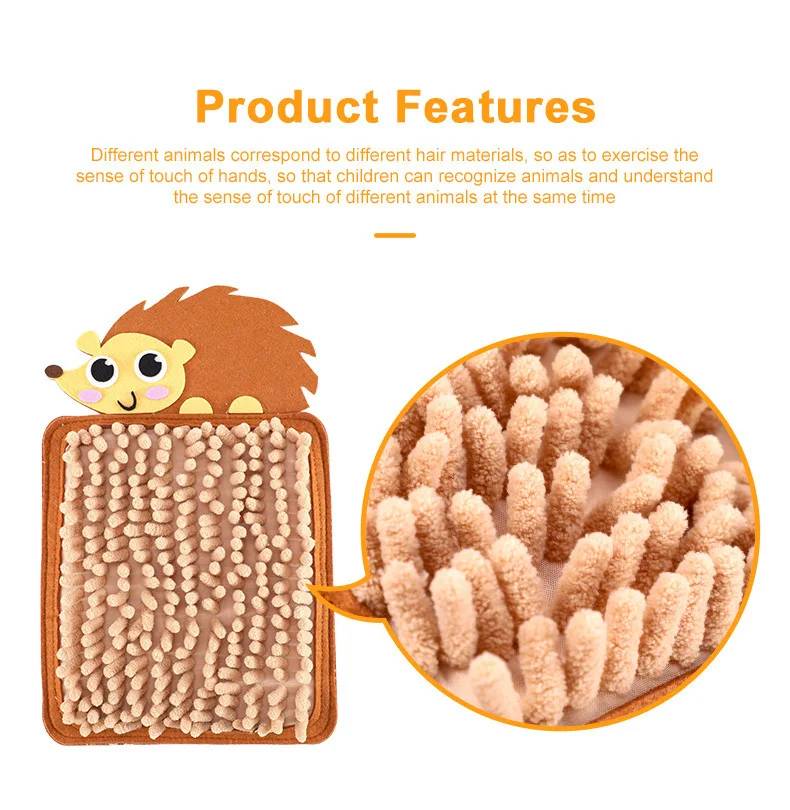 Sensory Mats for Autistic Children, Sensory Wall Panel, Sensory Disorder Toys for Tactile Play, Sensory animal Mats