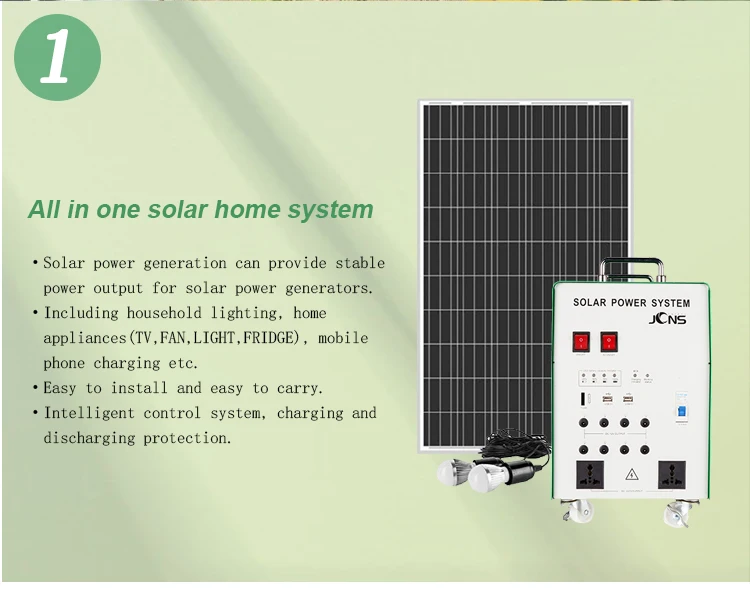 energy panel solar power generator 500W home sola power systems with100W solar panel