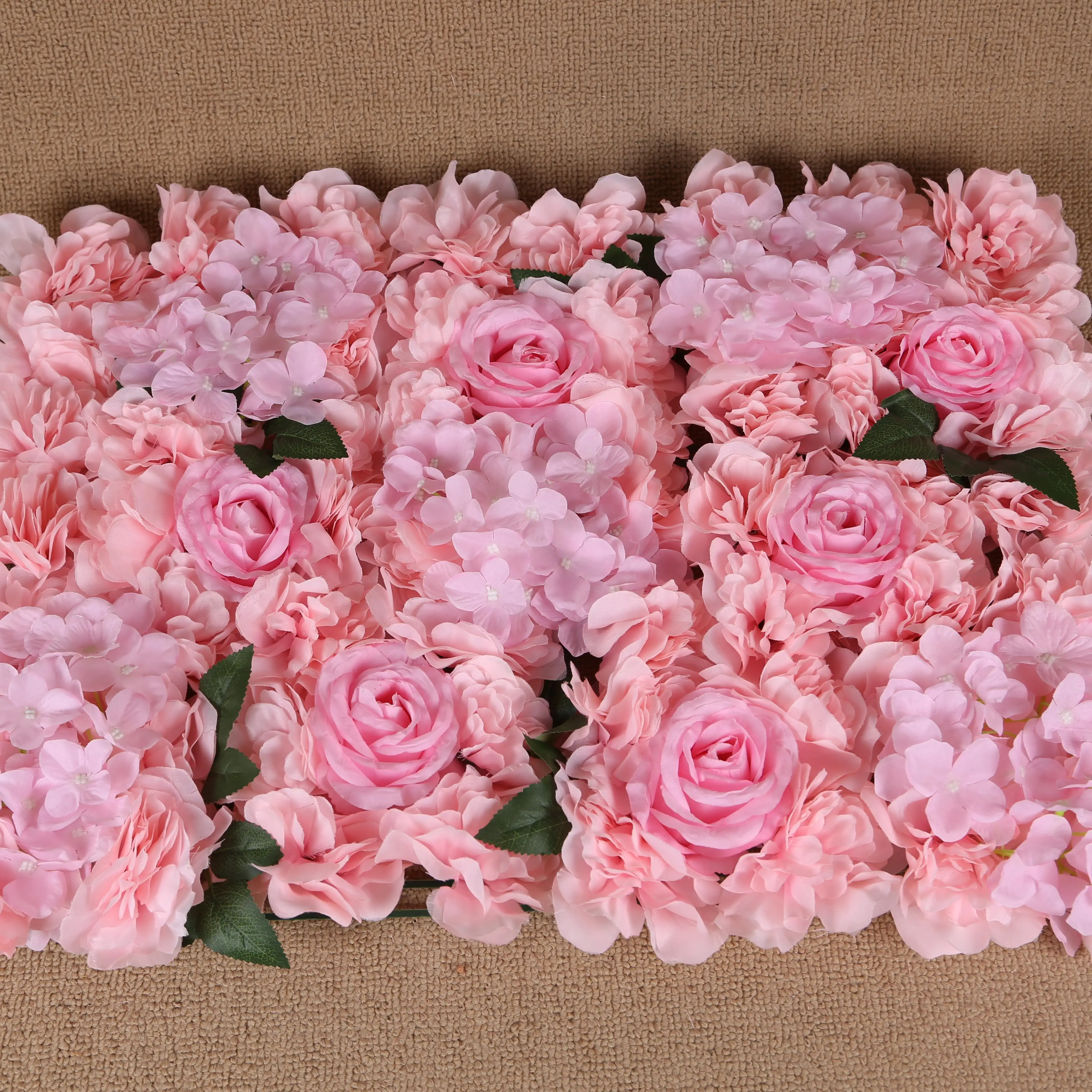 Artificial Plants Event Flower Wall Curtain Backdrop Luxury Silk Rose 3d Roll Up Backdrop Wedding Decor Flowerwall