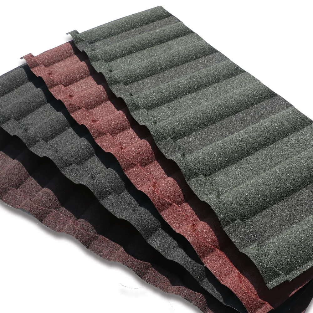 Eco-friendly and Fire resistance Stone Coated Corugarted Roof Sheets Cover Tiles 0.26-0.4mm Roof Stone Coated Tiles