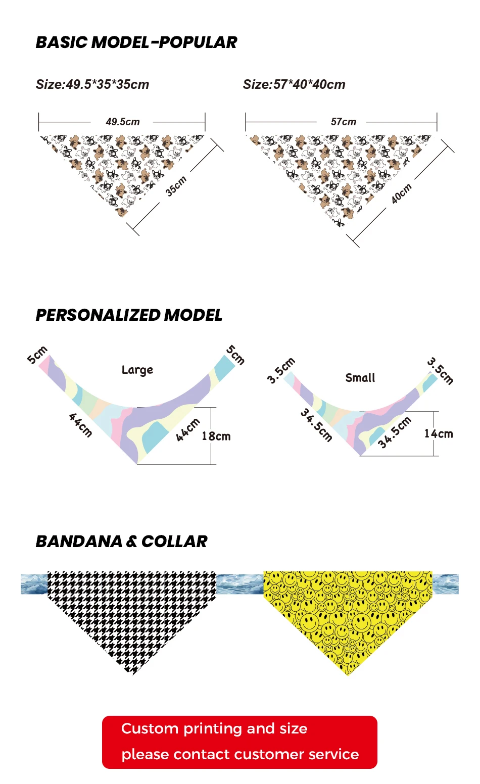 Customized popular printing small large dog bandana pet premium accessories sublimation triangle bandana for dog with logo