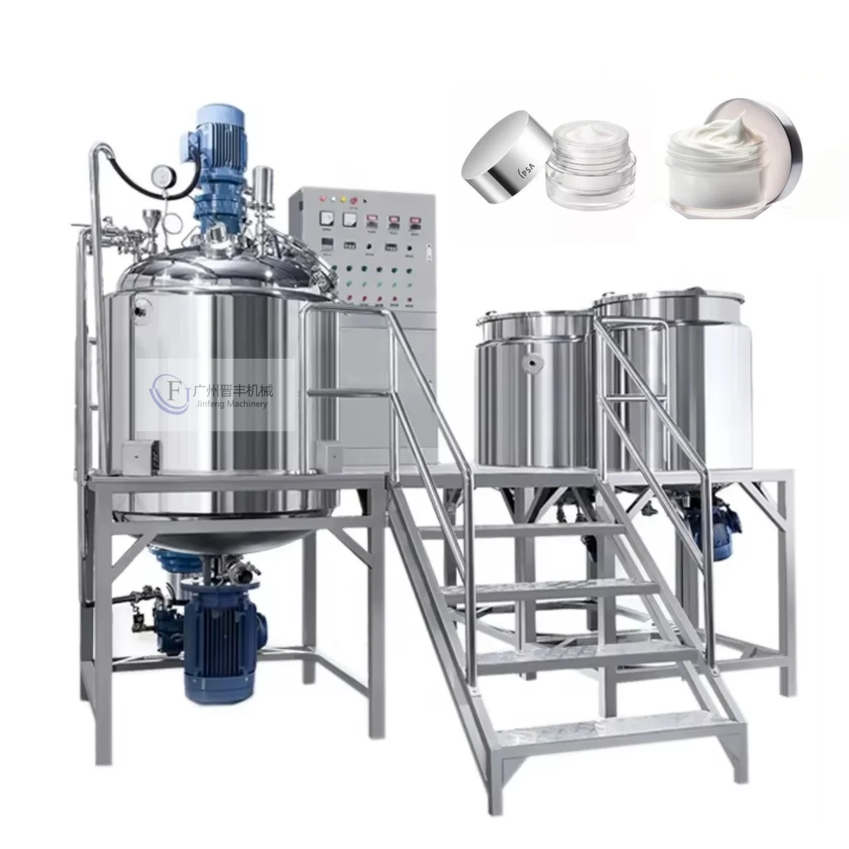 Cream Suppository Blender Cosmetic Agitator Emulsifying Stirring Mixer Soft Gel Vacuum Homogenizing Mixing Tank