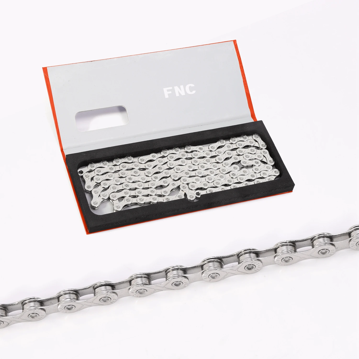 Высокое качество FNC 11 скоростная Серебристая устойчивая к ржавчине нержавеющая сталь неполый дорожный горный велосипед цепь