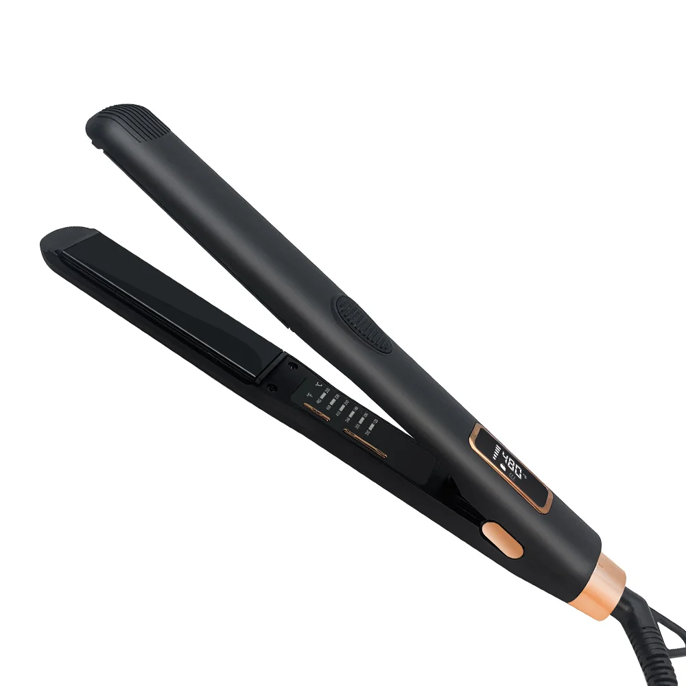 Professional Titanium hair iron straightener with lcd flat irons wholesale private label customize hair straightener
