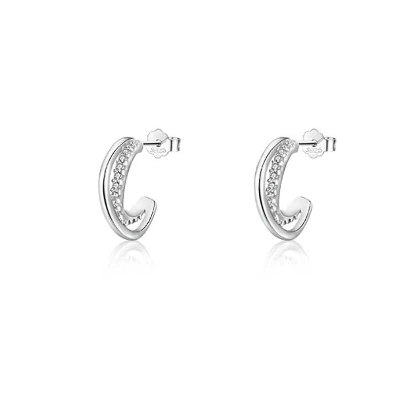 Серьги-гвоздики из серебра 925 пробы